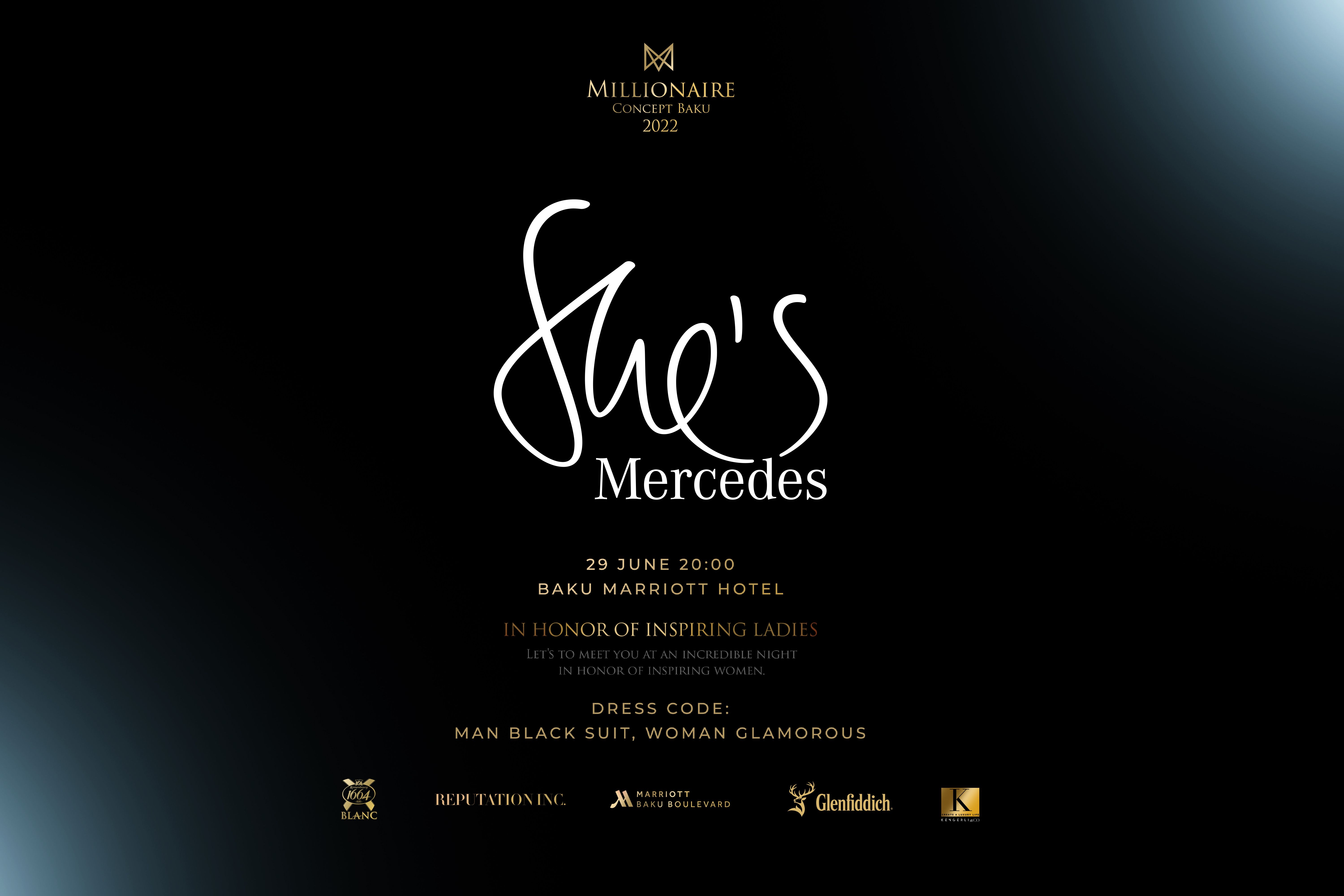 She is Mercedes project created by Mercedes Benz were took place in Baku by The Millionaire Concept.